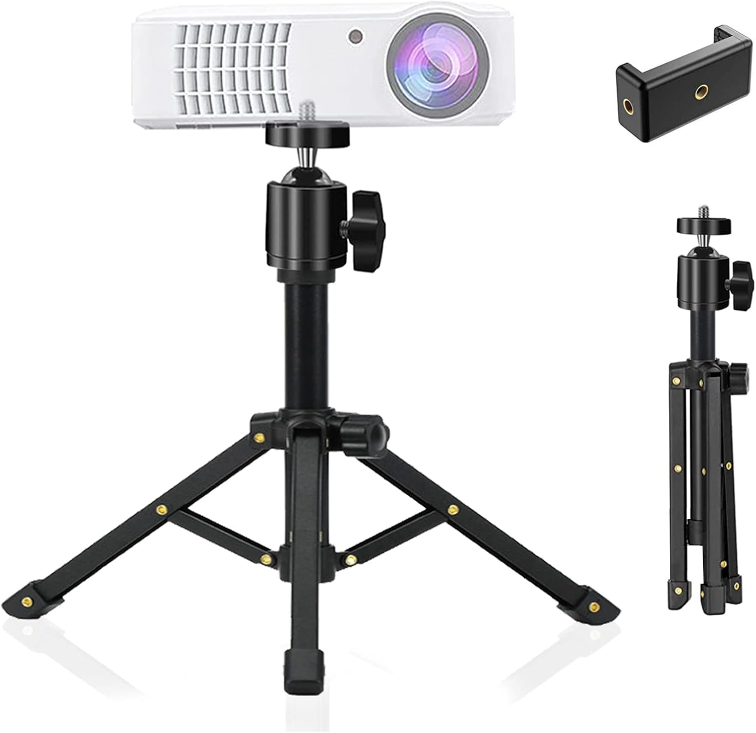 Compact Metal Stand for Mini Projector & Devices