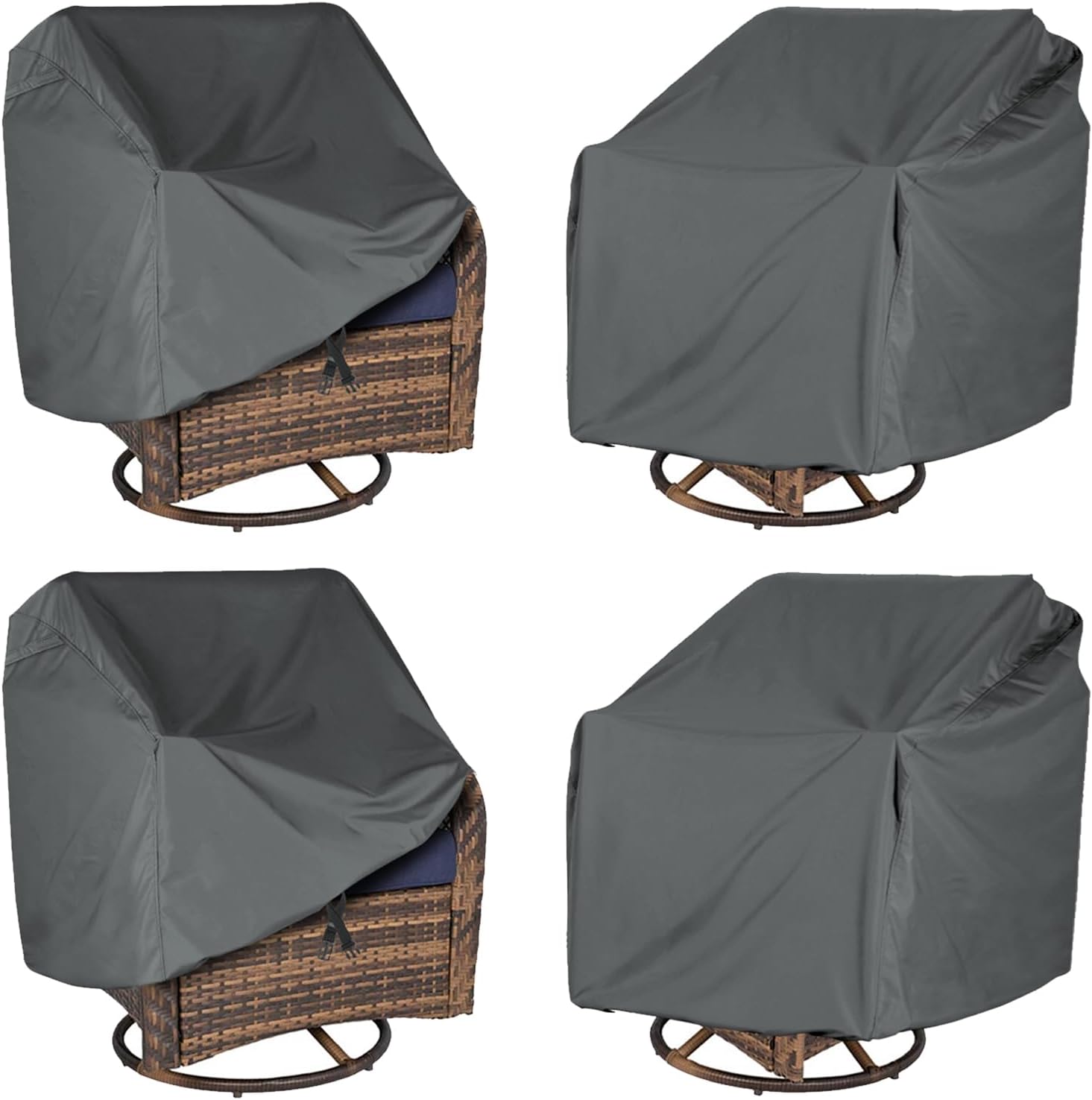 Waterproof Patio Chair Cover 4 Pack for Outdoor Furniture