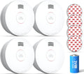 Smoke Detector 10 Year Battery Photoelectric Alarm - 4 Pack