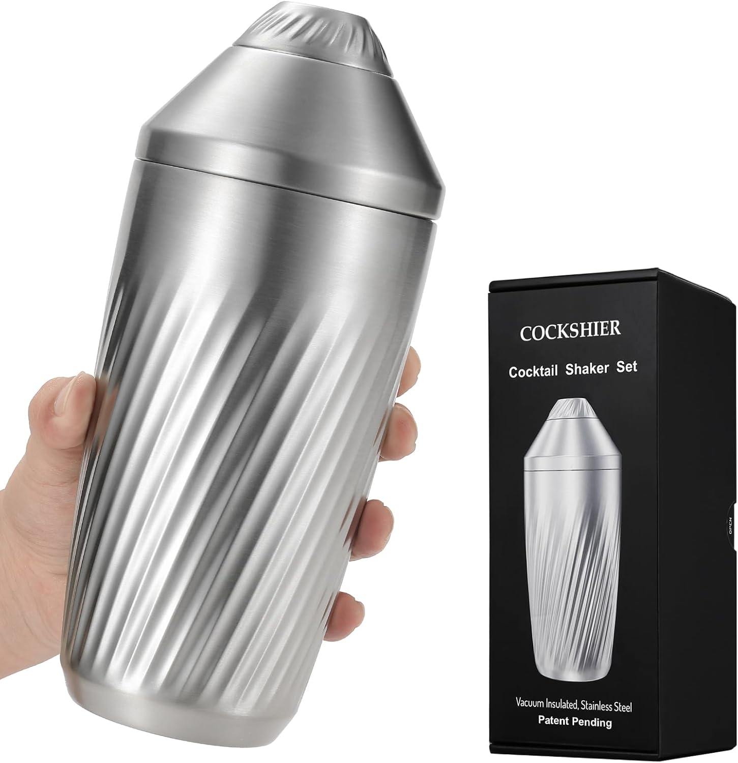 Innovative Vacuum-Insulated Cocktail Shaker Set - 28oz