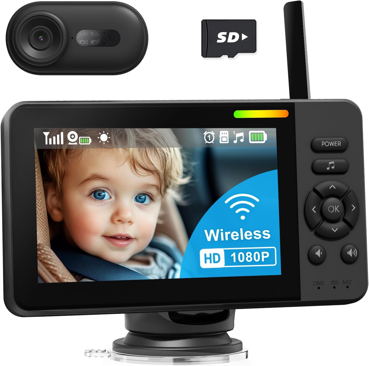 Wireless Baby Car Camera with Night Vision for Safety and Clarity