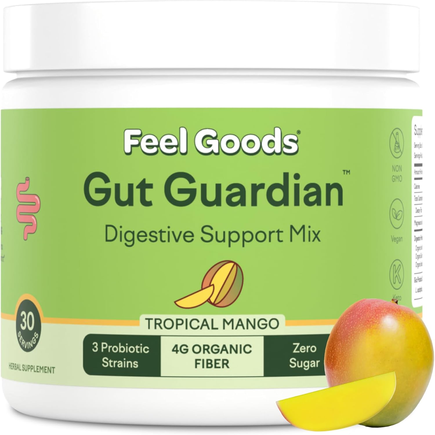 Gut Guardian Organic Fiber Probiotic Powder for Digestive Health
