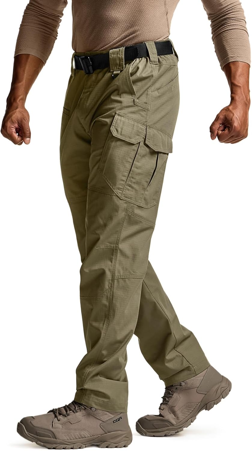 CQR Men's Tactical Pants - Lightweight Water Resistant Cargo Pants