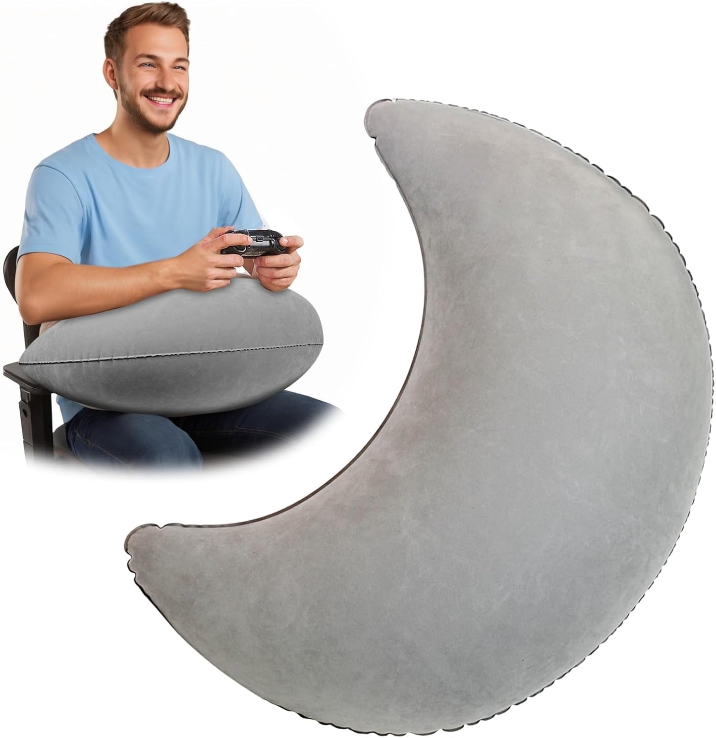 Ergonomic Inflatable Reading Pillow - Comfort & Support!