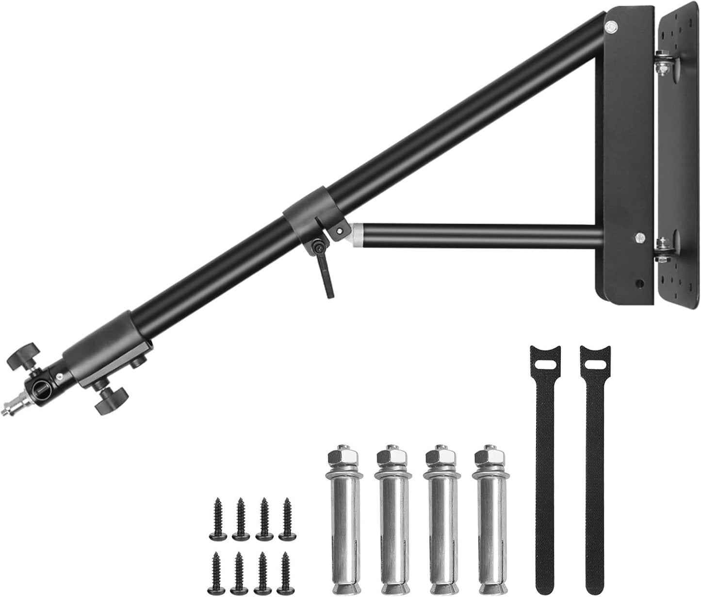 Adjustable Ring Light Wall Mount with Triangle Base for Photography