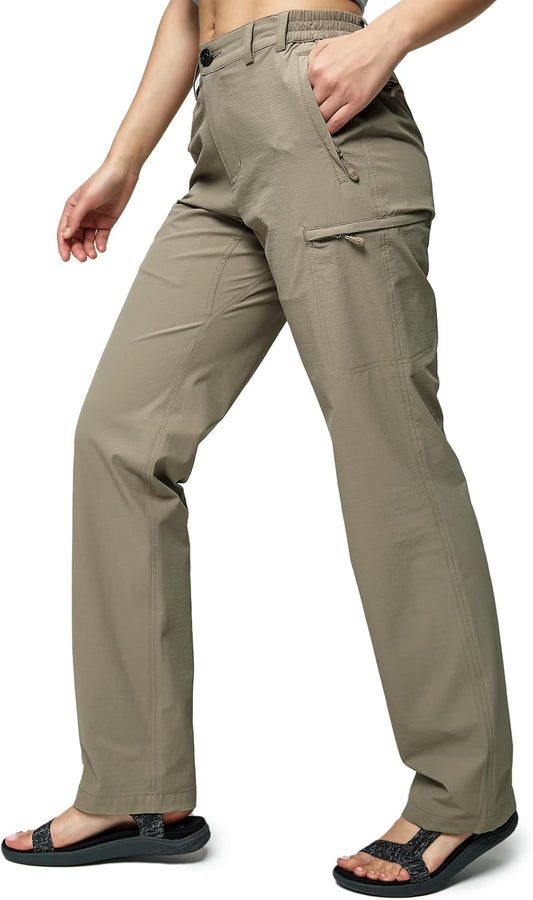 MIER Women's Quick Dry Cargo Pants for Hiking and Travel