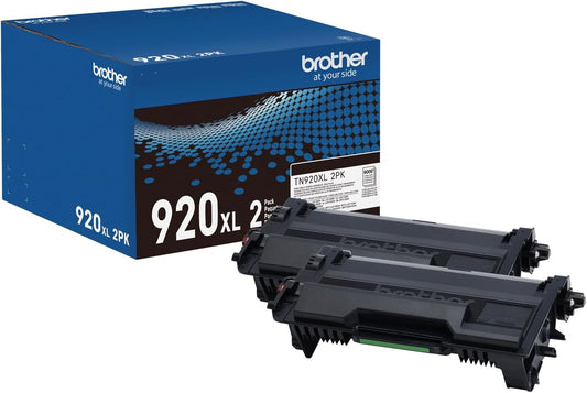 Brother Genuine TN920XL Black Toner - Twin Pack Power!