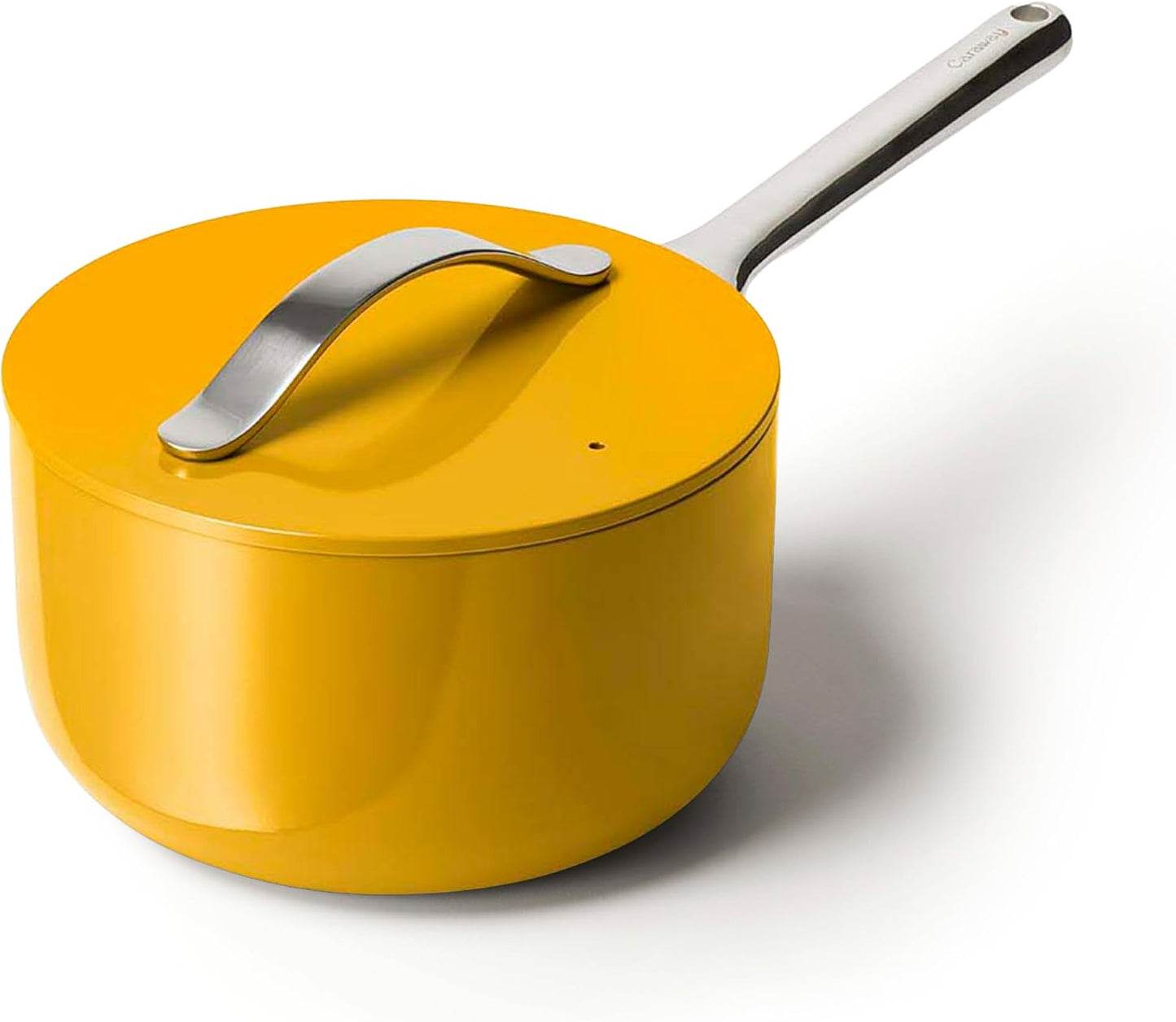 Caraway Nonstick Ceramic Sauce Pan - 3 Quart, Non Toxic & Safe