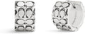 Stylish Quilted Huggie Earrings with Crystal Accents for Women