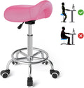 Saddle Stool Ergonomic Rolling Saddle Chair - Comfortable Posture Aid