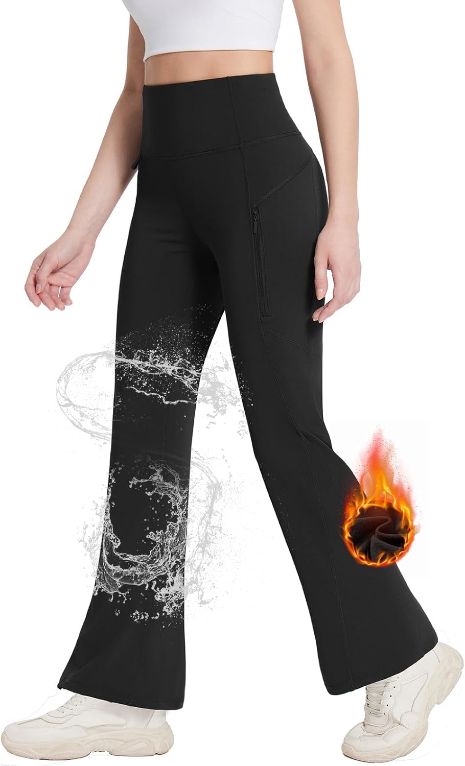 BALEAF Women's Fleece Lined Leggings for Winter Hiking Comfort