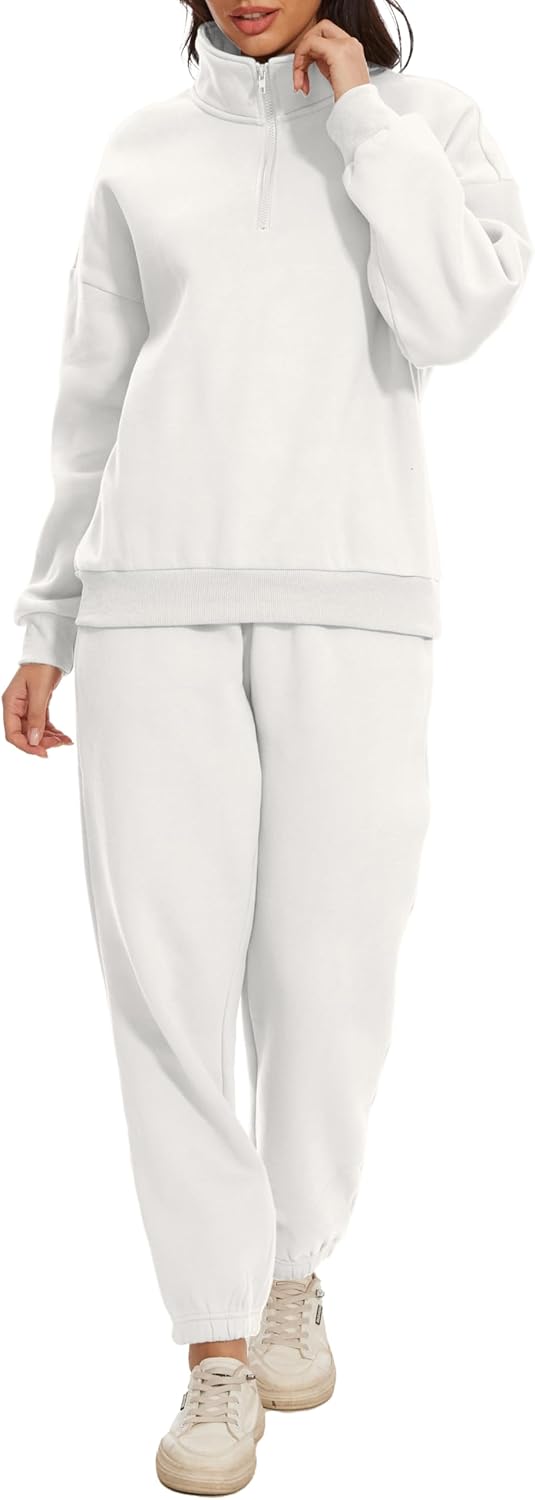 Women Oversized Long Sleeve Sweatsuit with Pockets for Comfort