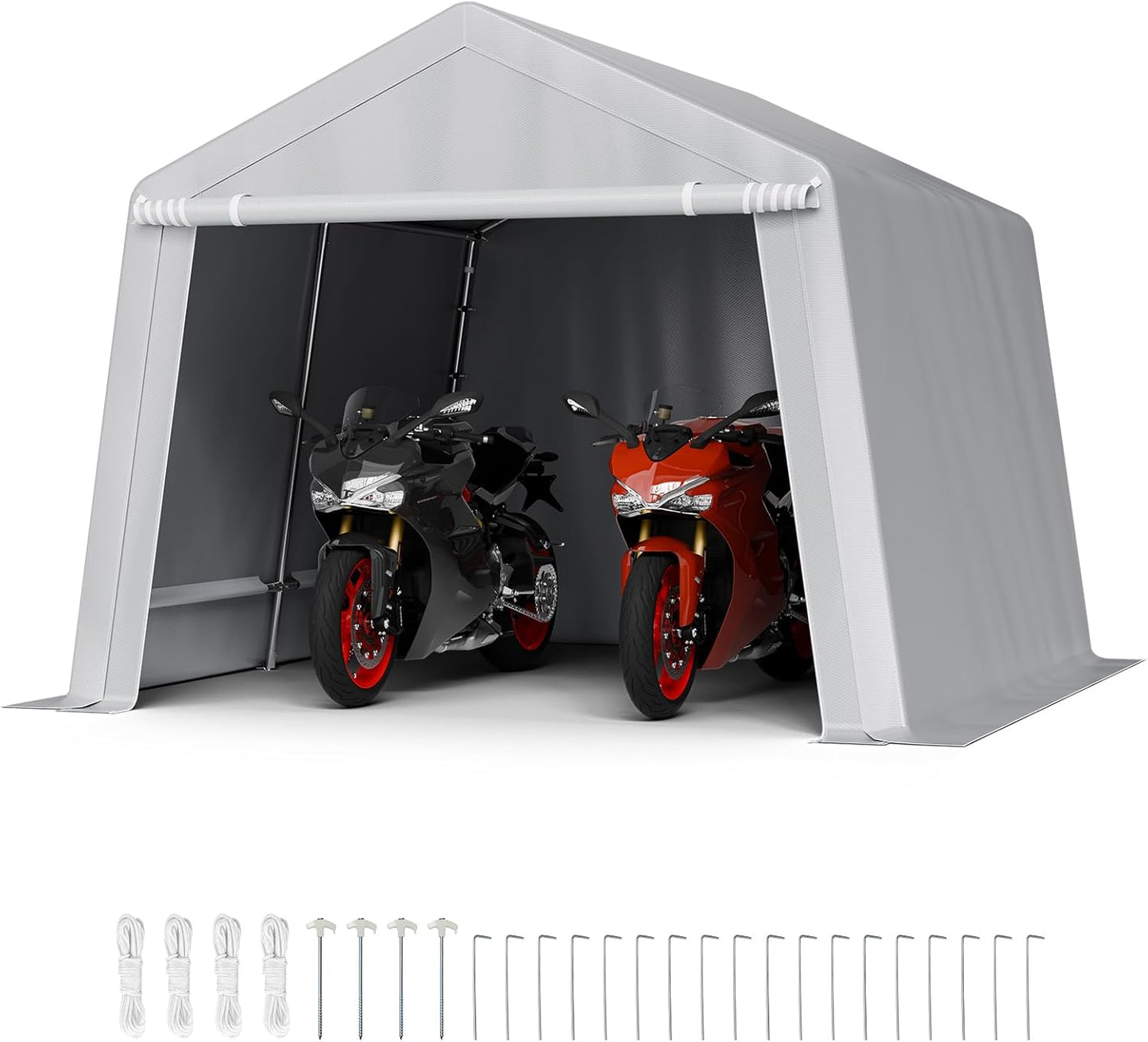 VEVOR 10x10 ft Outdoor Storage Shed with Roll-up Door & Vents