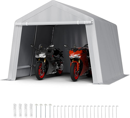 VEVOR 10x10 ft Outdoor Storage Shed with Roll-up Door & Vents