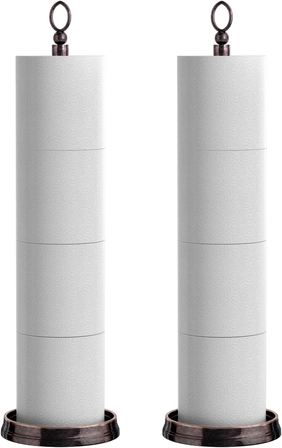 Free Standing Toilet Paper Holder Stand with Weighted Base