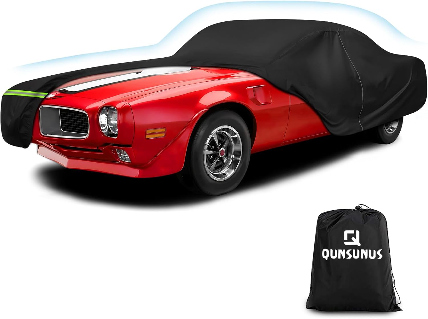 QUNSUNUS Waterproof Car Cover for Pontiac Firebird 1967-1992