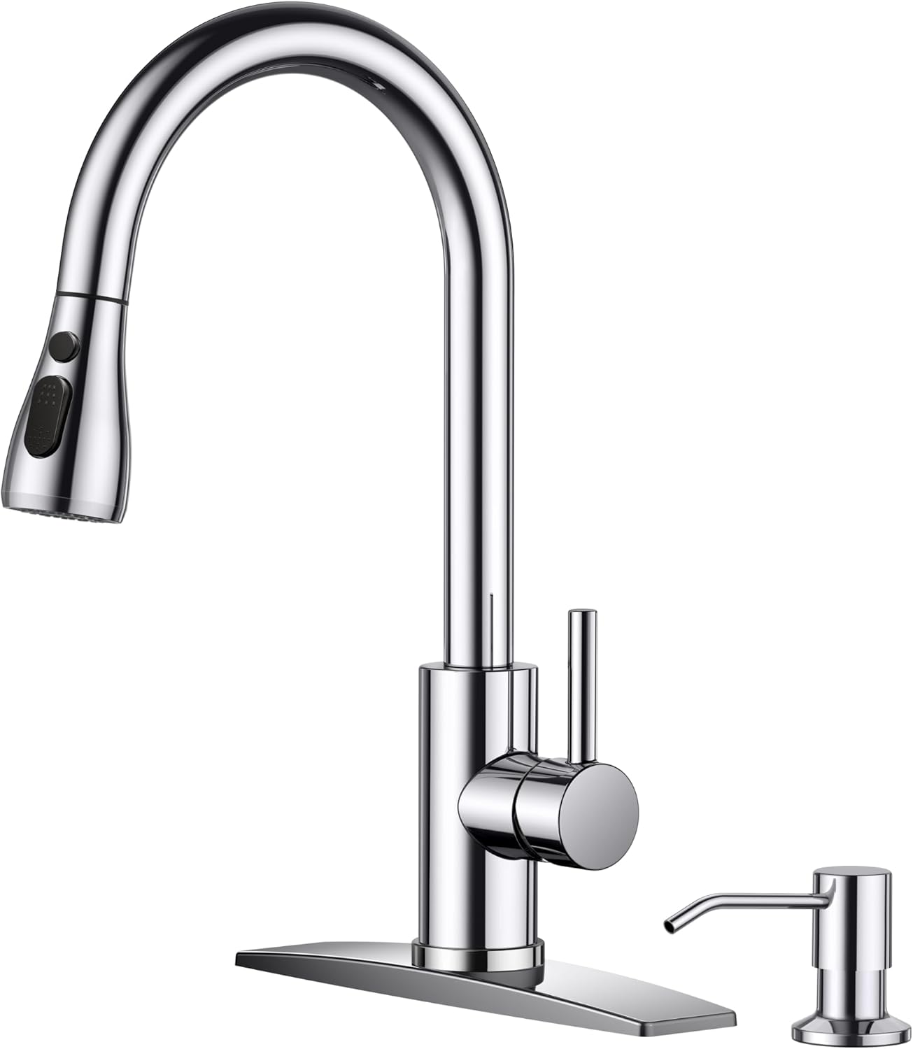 FORIOUS Kitchen Faucet with Soap Dispenser for Modern Homes