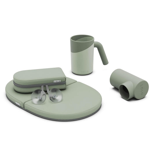Lalo Baby Bath Set - Safe, Comfortable, Easy Clean - Sage