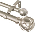 KAMANINA 1 in Double Curtain Rods 66 to 120 in - Heavy Duty
