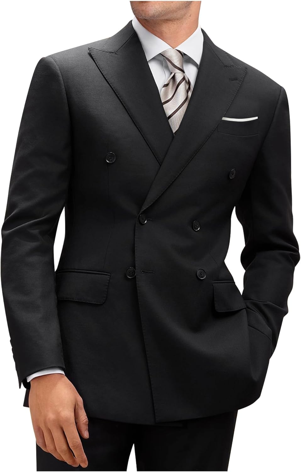 Mens Double Breasted Suit Slim Fit for Weddings and Prom Events