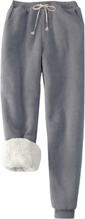 Flygo Women's Winter Sherpa Lined Joggers - Warm Fleece Sweatpants it