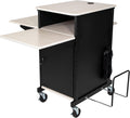 Jumbo Plus Presentation Cart - Wide AV Cart with Locking Cabinet