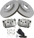 TRQ Front Brake Pad & Rotor Kit for 2009-2015 Honda Pilot - Direct Fit