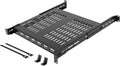1U 4-Post Vented Server Rack Mount Shelf 13.8in Deep - Heavy Duty Tray