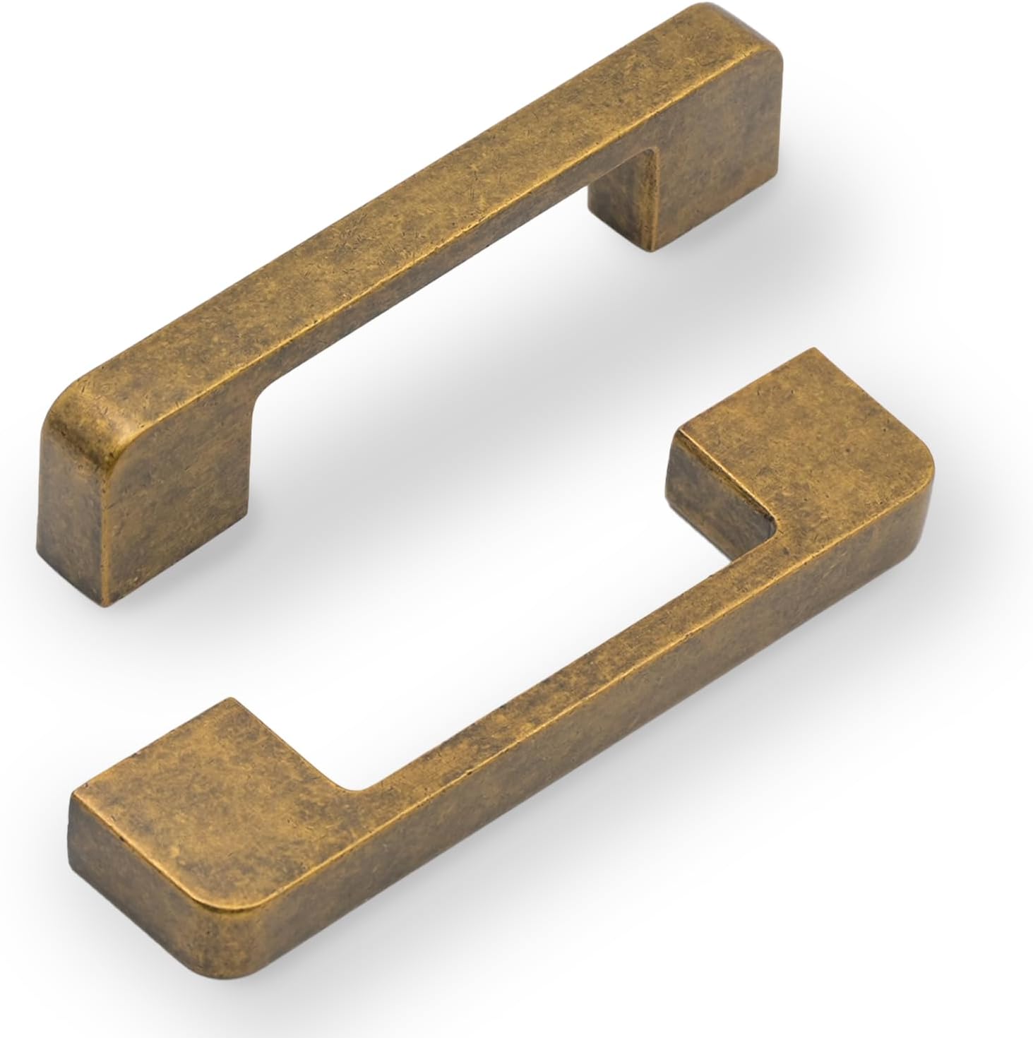 Antique Brass Kitchen Cabinet Handles - 10 Pack Durable Pulls