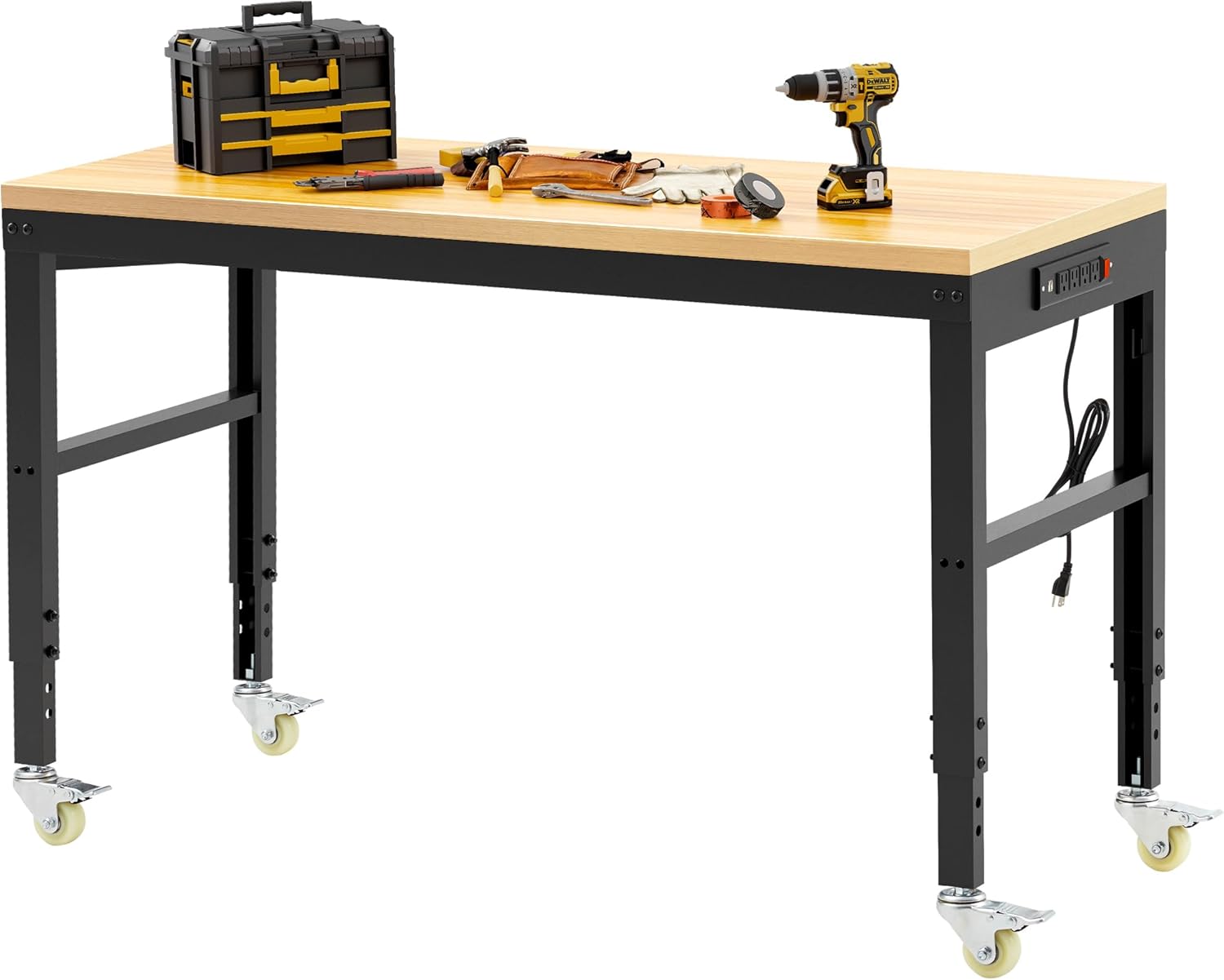 60 Adjustable Workbench with Heavy Duty Design for Versatile Use