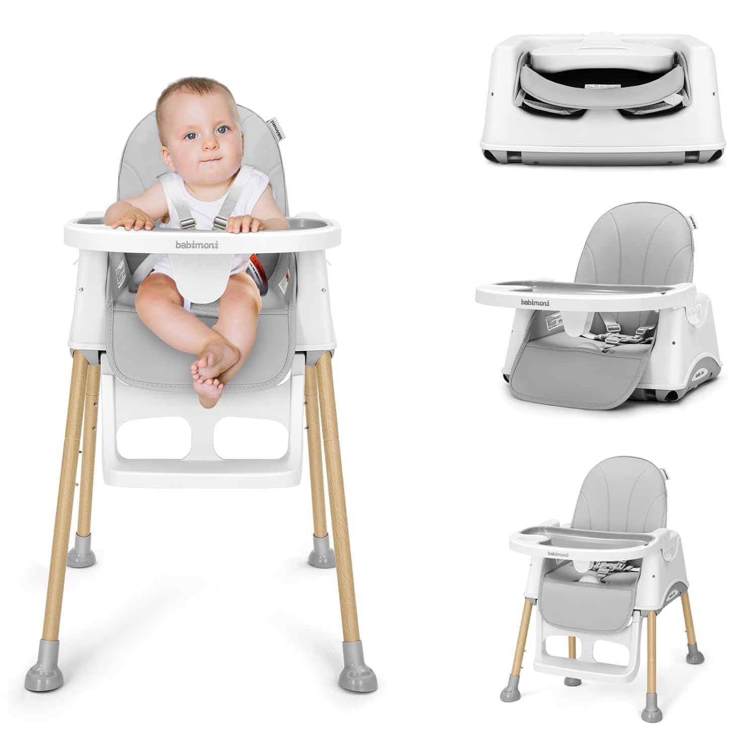 3 in 1 High Chairs for Babies and Toddlers - Convertible Design