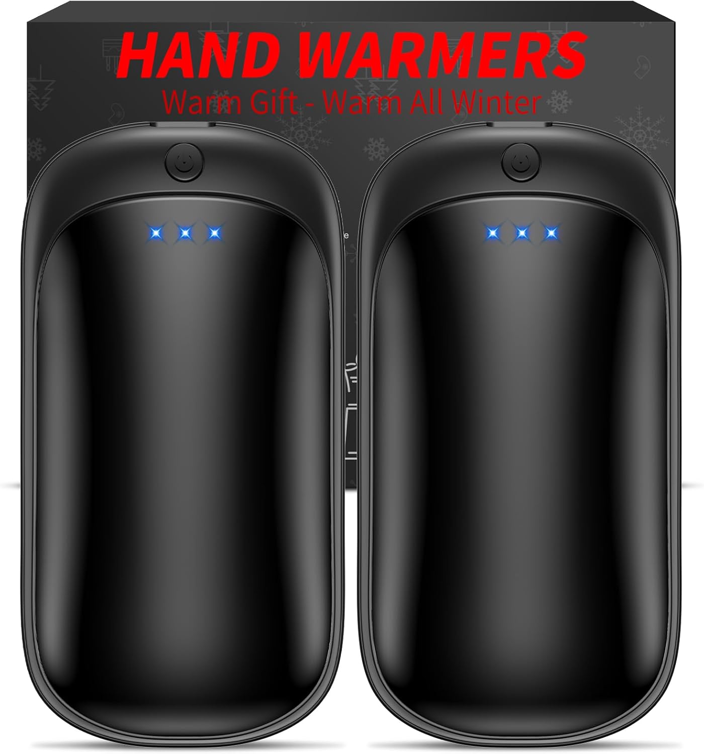 USB Rechargeable Hand Warmers 2 Pack - Toasty Fingers Anywhere!