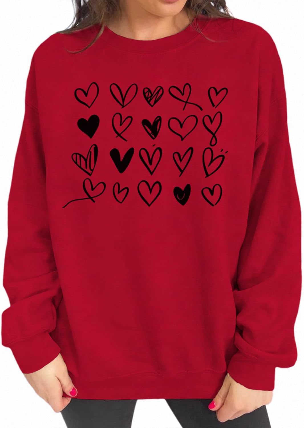 SOFEON Love Heart Sweatshirt - Cozy & Cute!