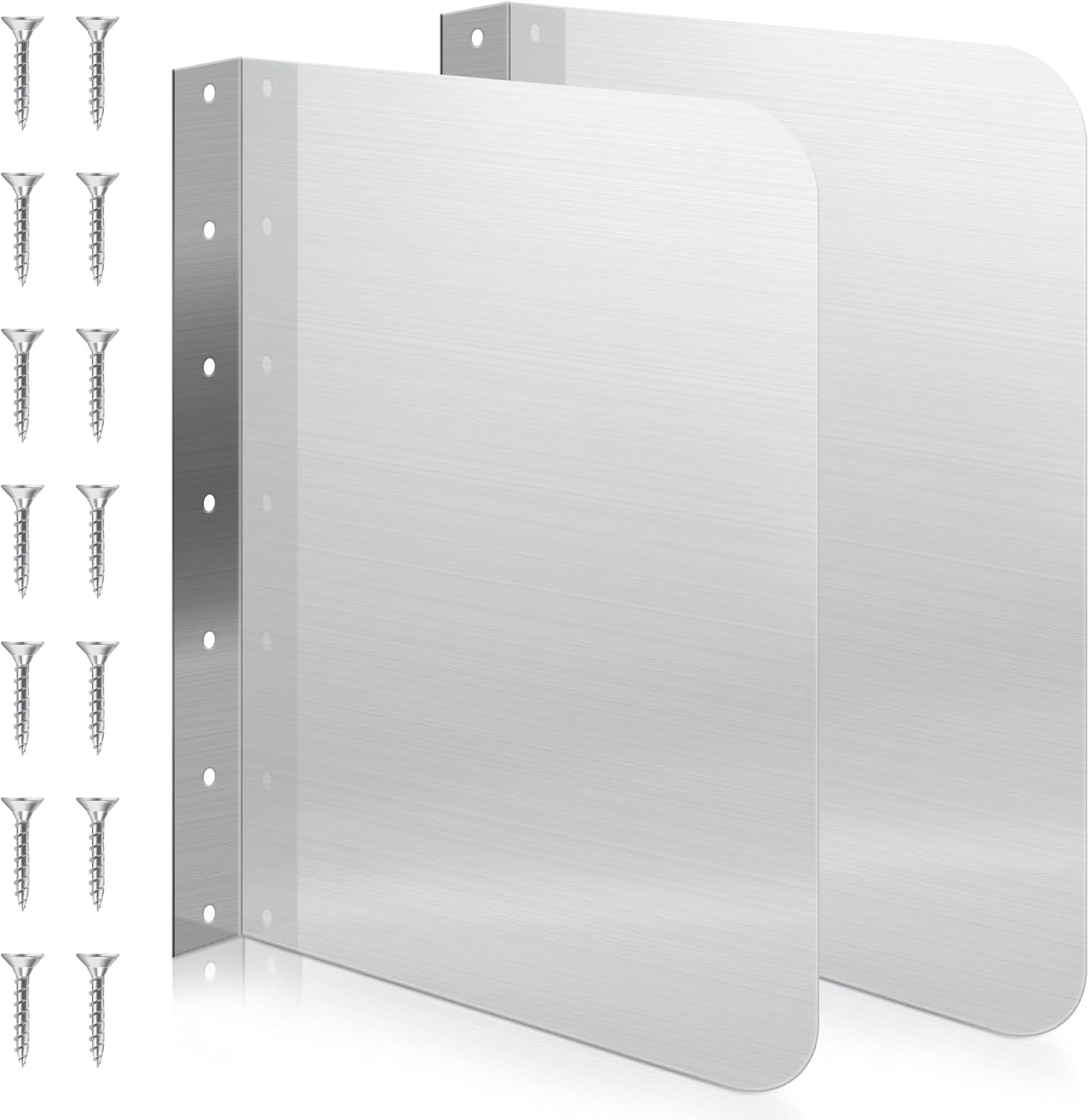 Therwen Stainless Steel Side Splash Guard for Sink 15 x 20 in