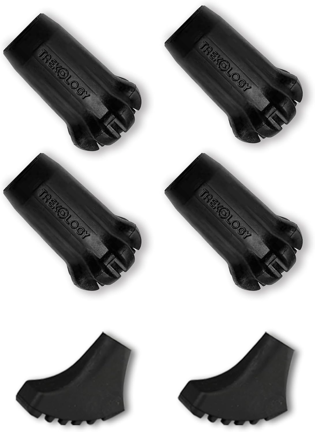 TREKOLOGY Trekking Pole Set: Durable Rubber Tips for All Terrain