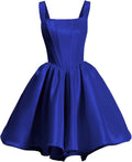 Satin Homecoming Dresses for Teens 2025 Pockets Spaghetti Straps