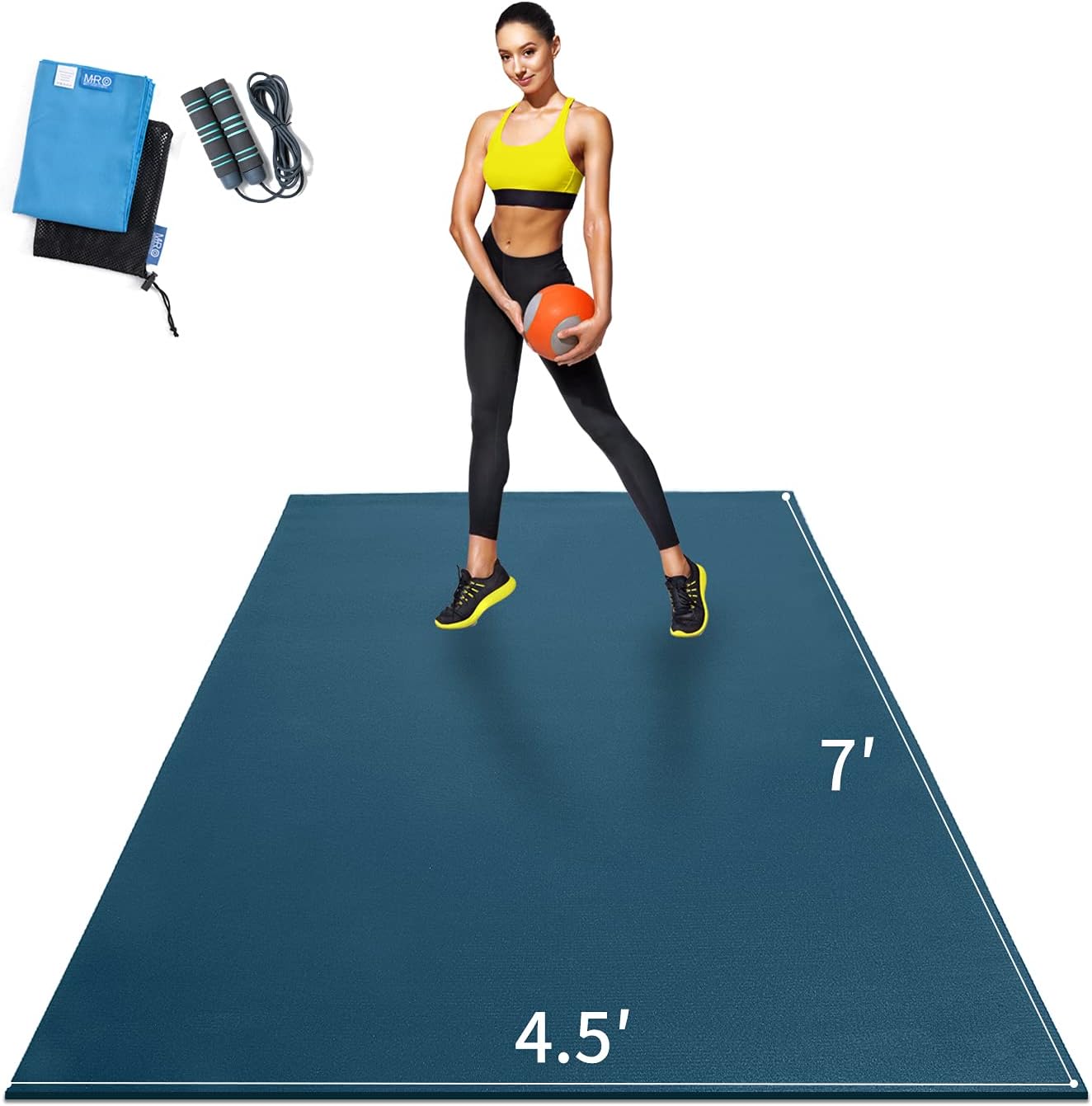 MRO Extra Large Exercise Mat for Home Gym - Non-Slip & Durable
