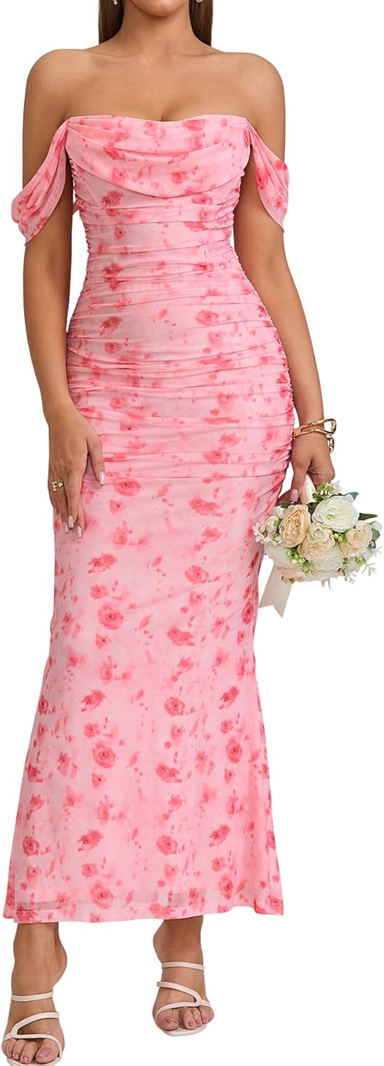 KUTUMAI Off The Shoulder Maxi Dress for Elegant Occasions