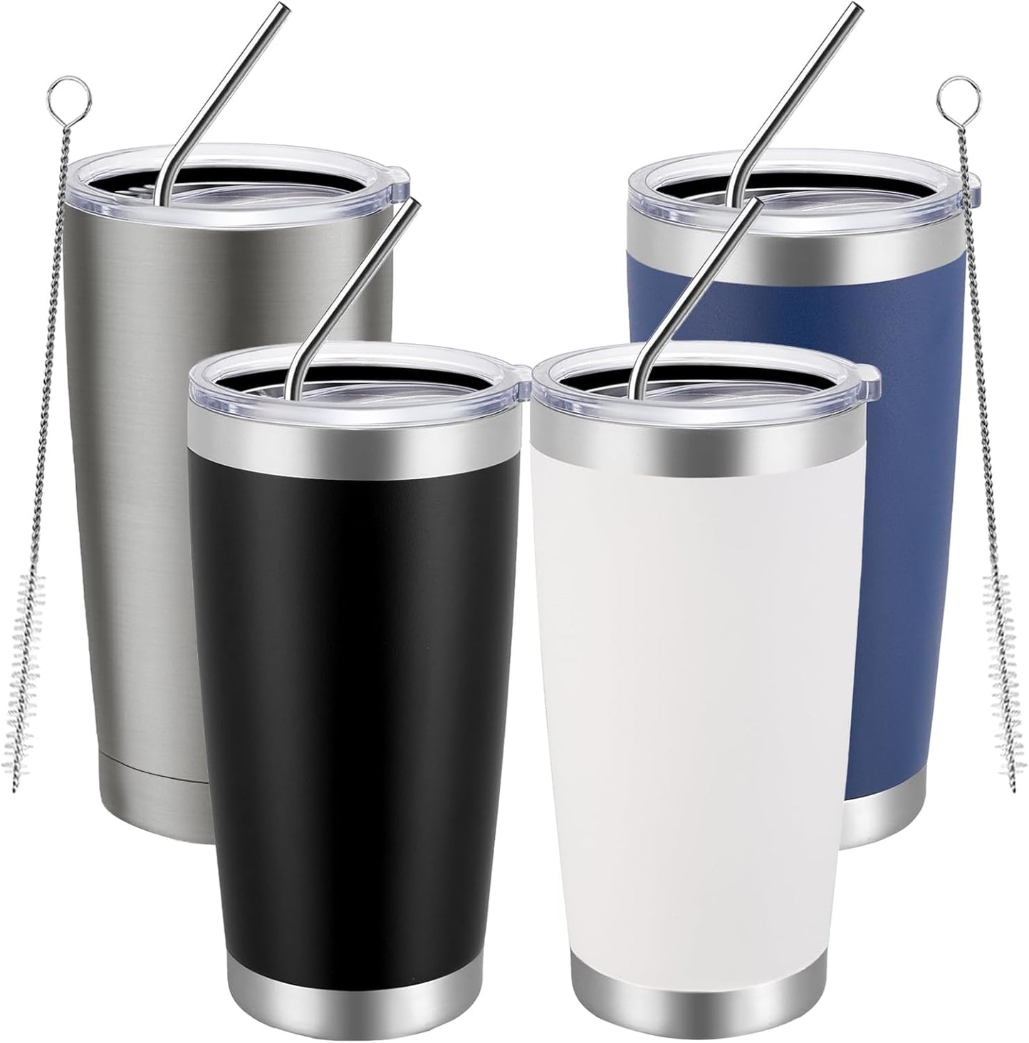 MEWAY 20oz Tumbler 4 Pack Double Wall Insulated Travel Mugs