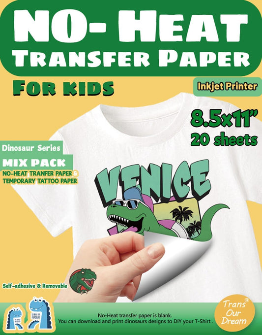 Printable Heatless Vinyl for Fabric (20 Sheets)