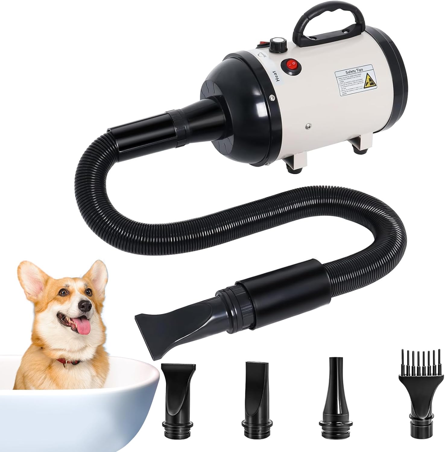 Powerful High Velocity Dog Dryer - Quick Drying for Large Dogs!