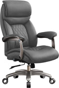 600LBS Big & Tall Office Chair: Wide Armrest, Adjustable Lumbar, Heavy Duty