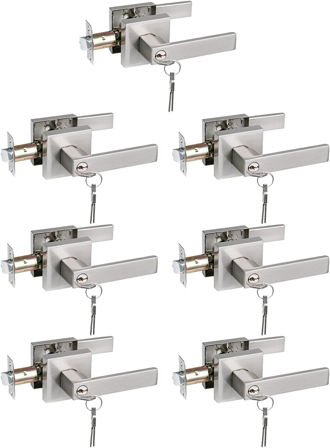NEWBANG Keyed Entry Lever for Exterior Door Heavy Duty Lock