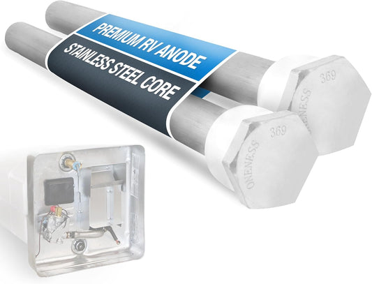 Long-Lasting RV Water Heater Protection - 2-Pack Magnesium Anode Rods, Premium Quality - 2 Year Warranty
