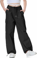 Rolanko Parachute Pants for Girls Y2K Cargo Trousers - Baggy