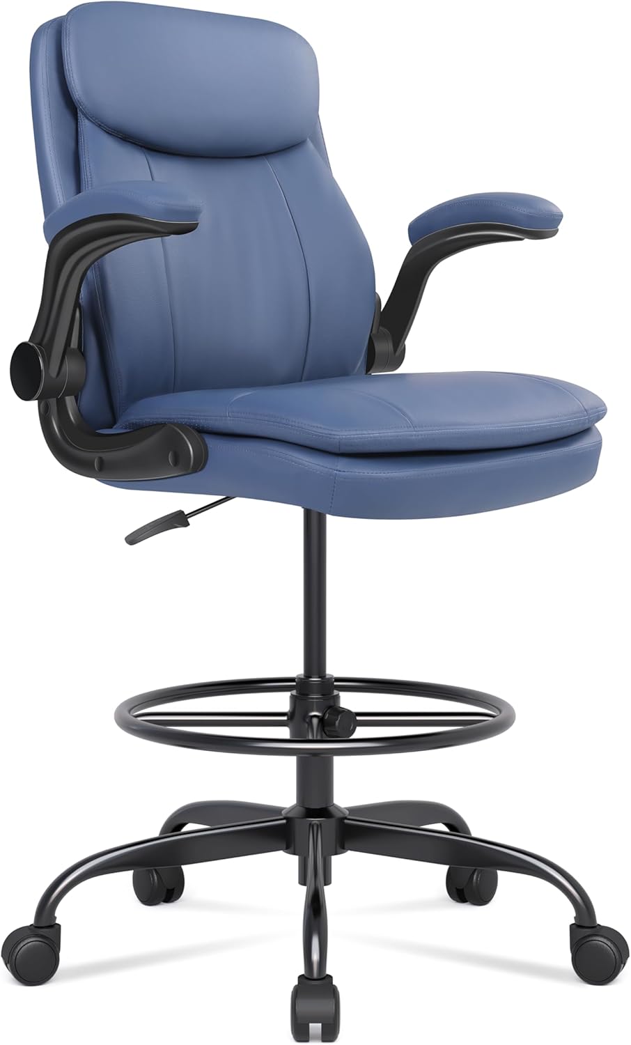 Misolant Leather Drafting Chair - Ergonomic Tall Office Chair