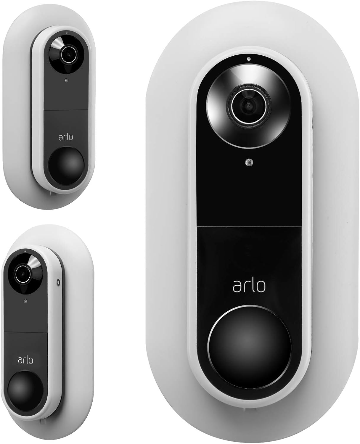 White Weather-Resistant Wall Mount for Arlo Doorbell