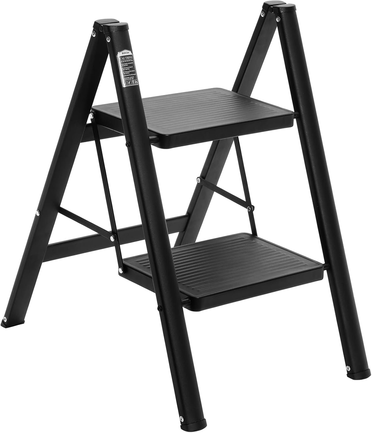BOCOM 2 Step Ladder - Lightweight Portable Folding Stool