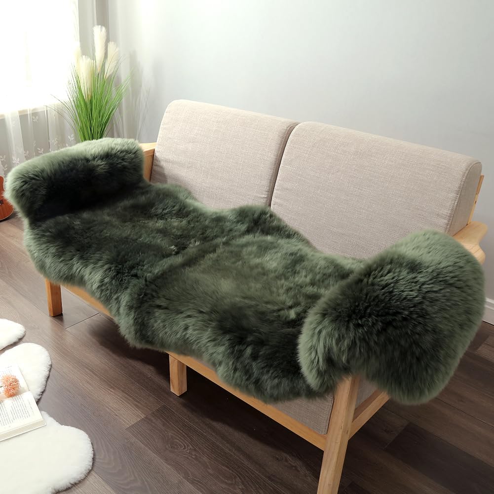 Premium Genuine Fur Sheepskin Rug for Luxury Home Decor