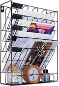 Spacrea Hanging File Holder Organizer - 6 Tier Wall Mount File